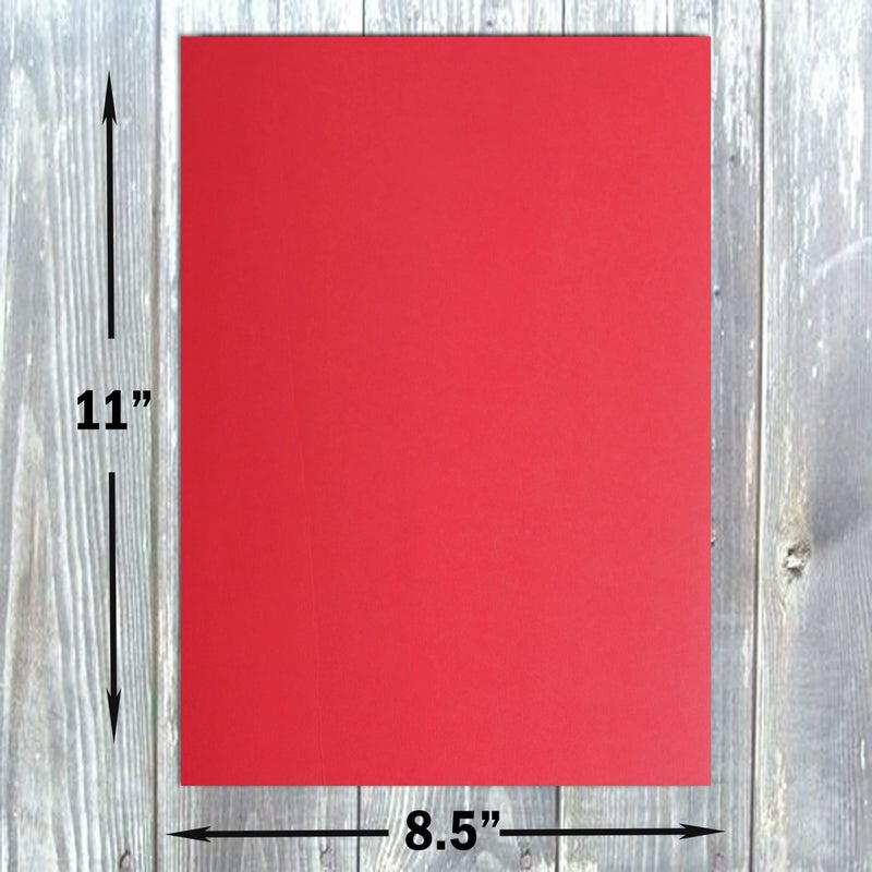 Hamilco Colored Cardstock Scrapbook Paper 8.5" x 11" Punch Red Color Card Stock Paper 50 Pack - Image 2